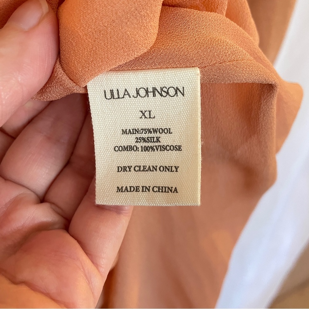 Ulla Johnson Peach Lace-Up Long Sleeve Maxi Dress - Picture 9 of 13